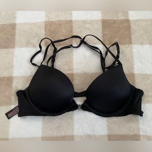 Victoria's Secret Strappy Black Bra with front enclosure size 34A
